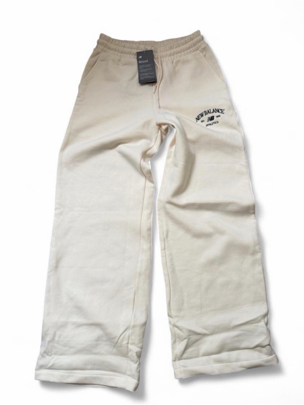 New Balance relaxed Cream Joggers with Elastic Waist
